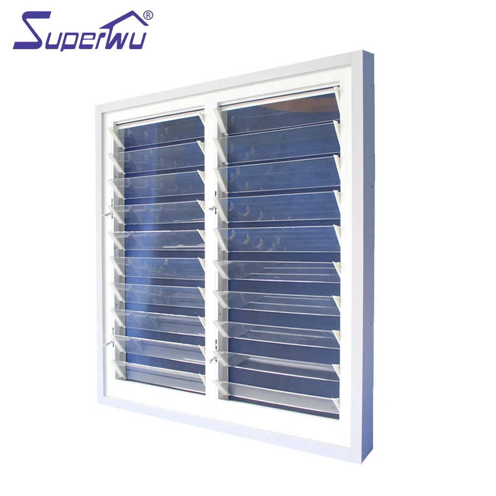 Aluminium frame acrylic louvers window with cheap price for residential house use louver windows