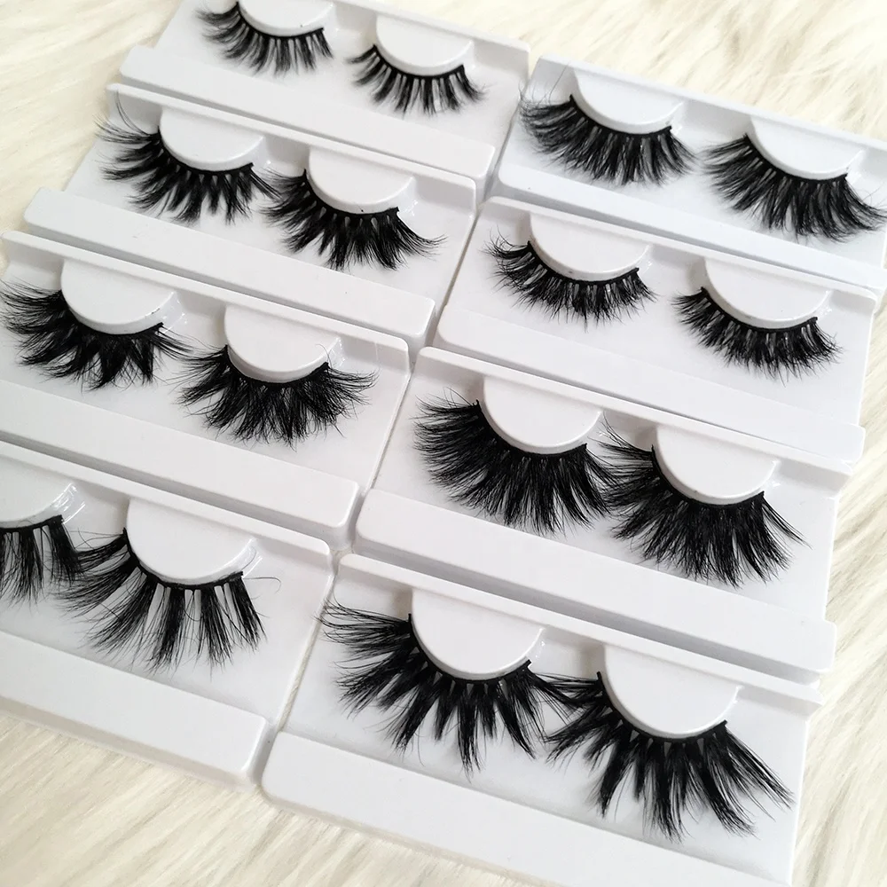 

100% real 25mm mink eyelash, 25mm eyelashes with brand name, Natural black 25mm mink eyelashes