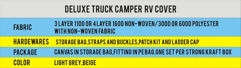 slide truck camper cover 