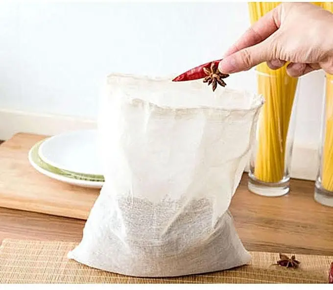 
Unbleached Reusable Loose Tea Cotton Tea Bags 