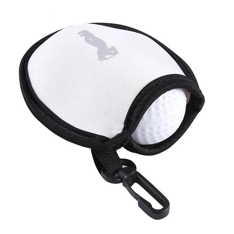Golf Ball Washer Pouch Pocket Ball Cleaner With Clip Waterproof Black