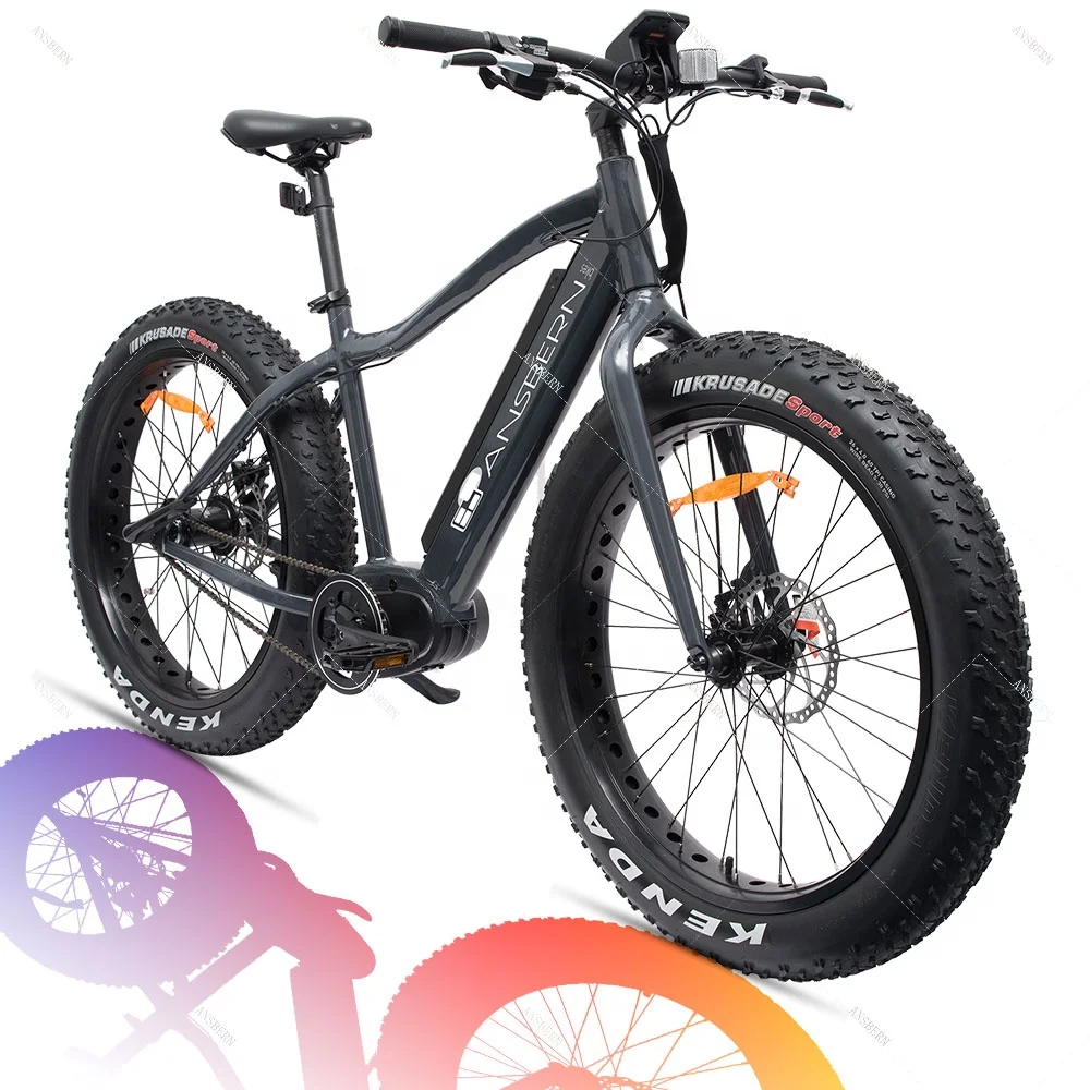 

Wholesale Popular Model High Power 26 Inch 36V E Mountain Bike 8Fun Mid Drive Ebike Fat Tire Electric Bike, Customized