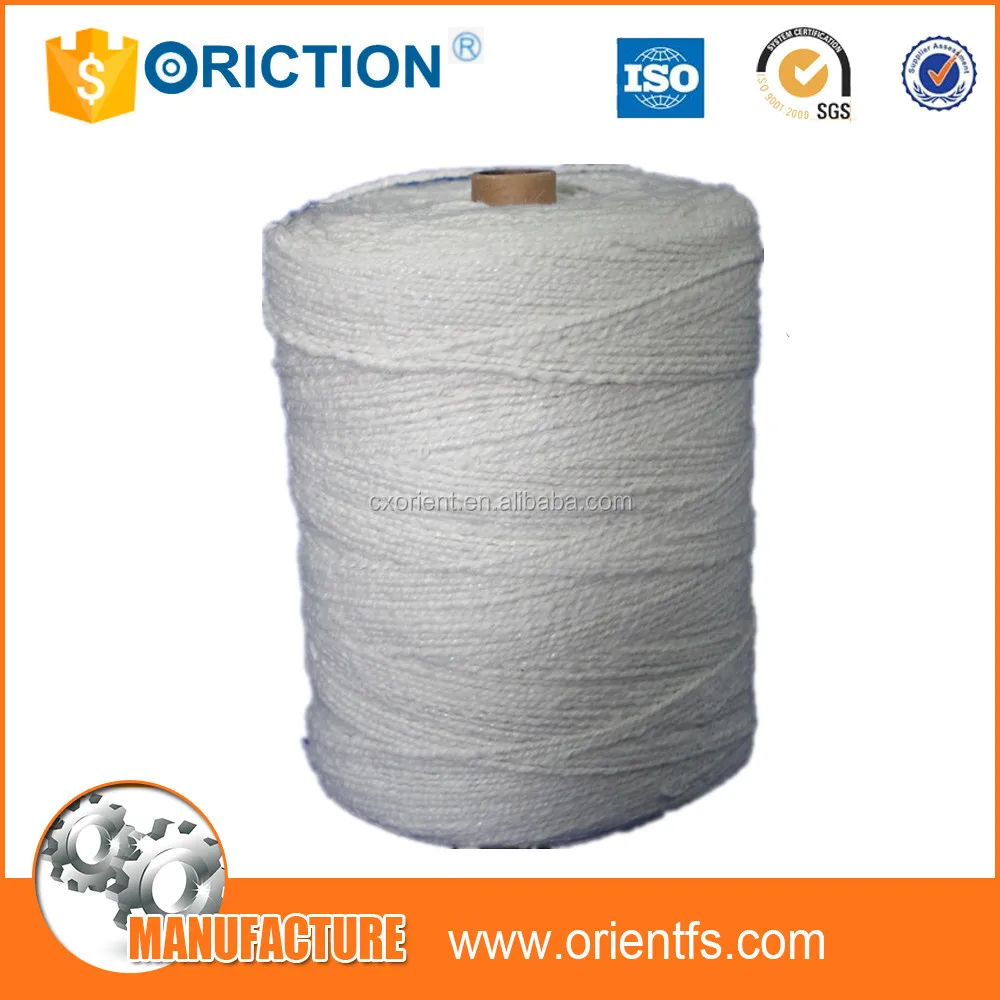 
ORICTION Ceramic Fiber Products Stainless Steel Reinforced Ceramic Fiber Yarn 