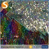 2017 Free sample color changing 100% polyester sequins fabric