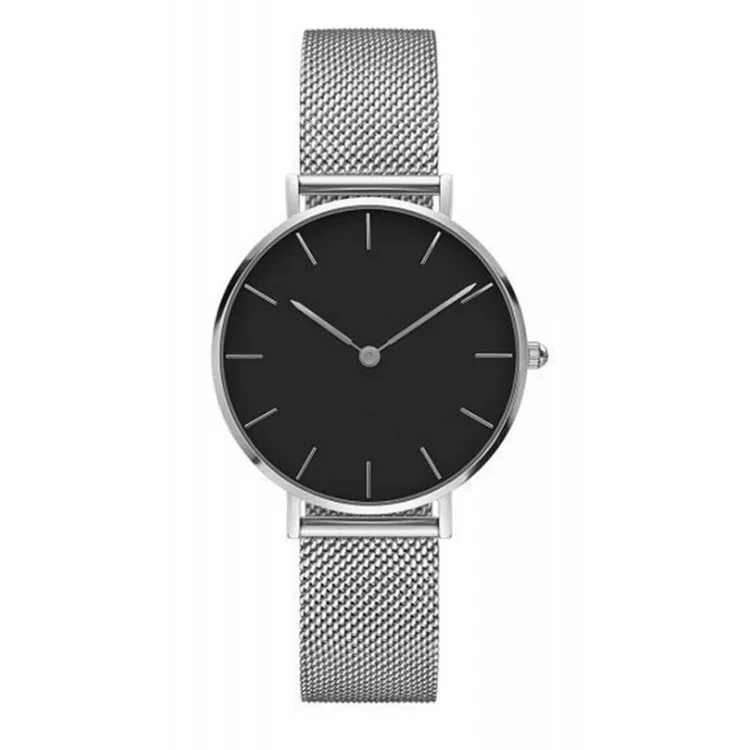 

Silver and Black Fashion style watches Japan Quartz Movement Stainless steel watch, Black;white;brown;camel;etc.