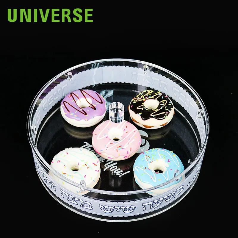 UNIVERSE 3 section round serving clear wedding cake serving candy serving acrylic amenity tray