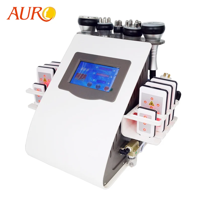 

Au-61B AURO 6 in1 Cavitation Ultrasound+ Vacuum+ Bipolar RF Weight Loss Machine