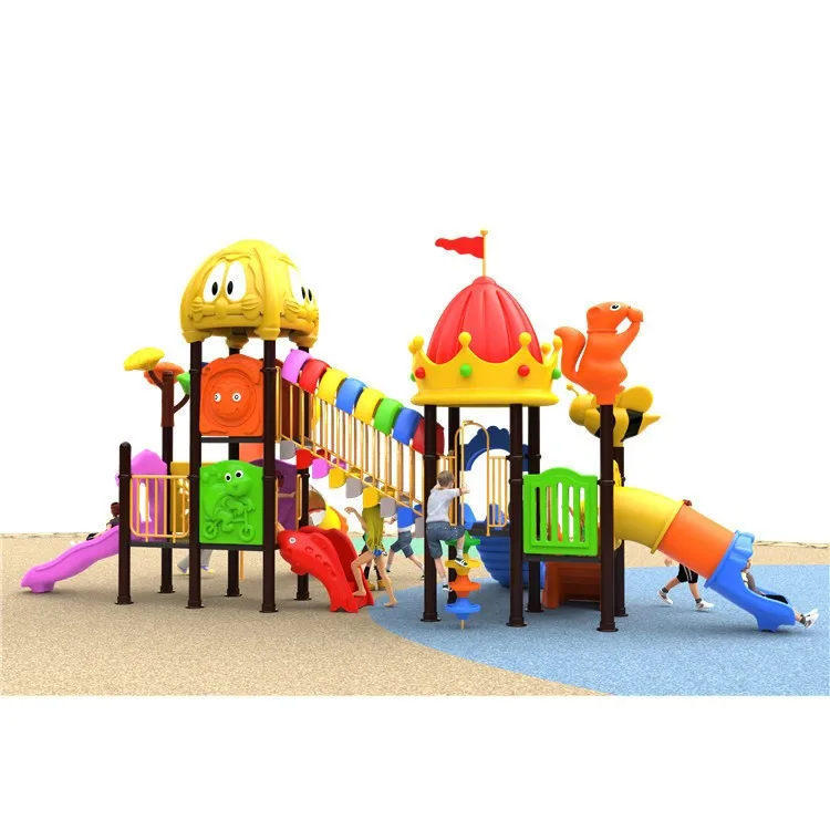 Amusement Park Kids Outdoor Playground Equipment Big Plastic Slide For