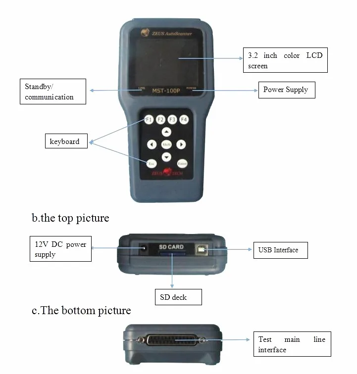 MST-100P 11 In 1 Handheld Motorcycle Scanner Newest Universal Motorcycle Diagnostic Scanner with ECU Programming functions