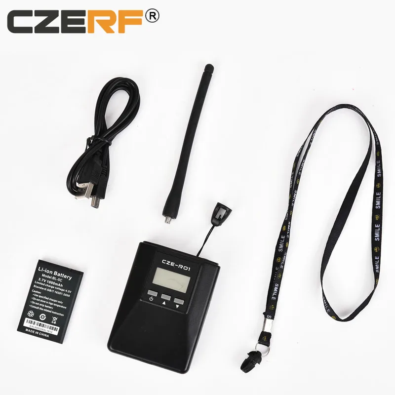 

High Quality FM Radio CZE-R01 Wireless FM Receiver 76-108mHz for ALL FM broadcast Transmitters, Black