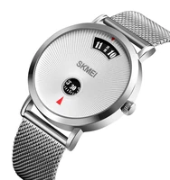 

Skmei 1489 stainless steel mesh watch, jam tangan pria leather wrist watch