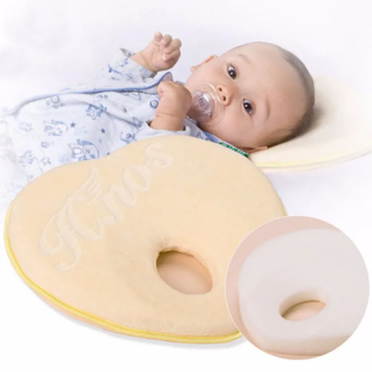 Infant Head Support Prevent Flat Memory Foam Baby Pillow Organic Cotton