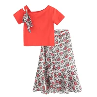 

2019 Summer fancy kid girl clothing girls skirt suit children chiffon girl dress sets