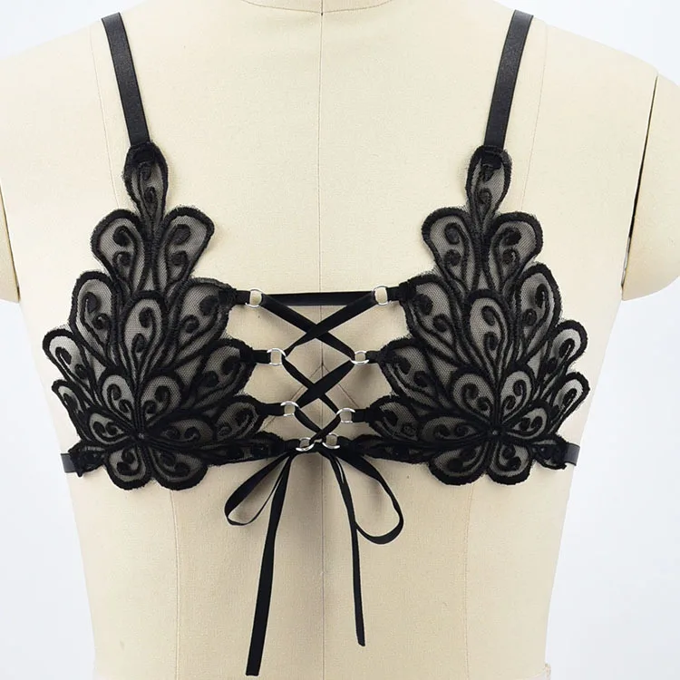 

B31675A 2021 Korea style hot Women lace up bandage Bra