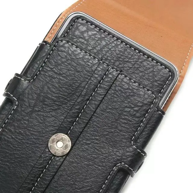 Universal Real Leather Belt Clip Flip Waist Case Holster Leather Pouch 