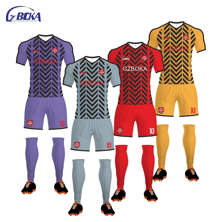 

New design OEM ODM factory soccer uniform jersey sublimation set, Any color is available