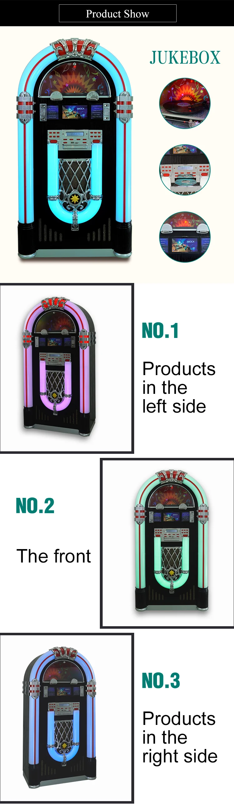 2017 Large Popular Record Jukebox Wurlitzer Usb Sd Mp3 Digital Cd