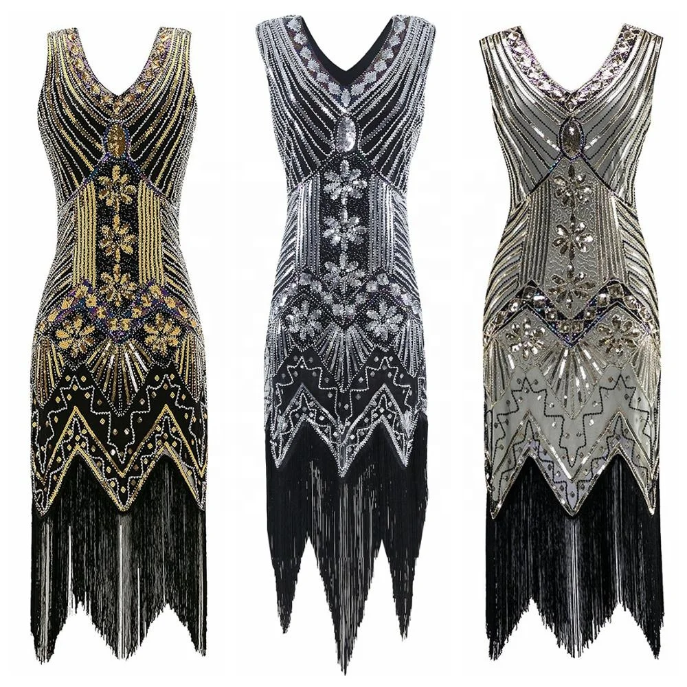 

High-end Factory Outlet Women's 1920s Flapper Dress Gatsby Sequin Party Scalloped Inspired Prom Vintage Cocktail Dress