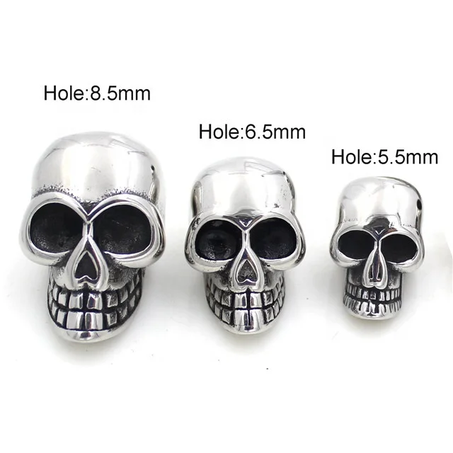 

Fashion Stainless Steel Skull Metal Bead Charm