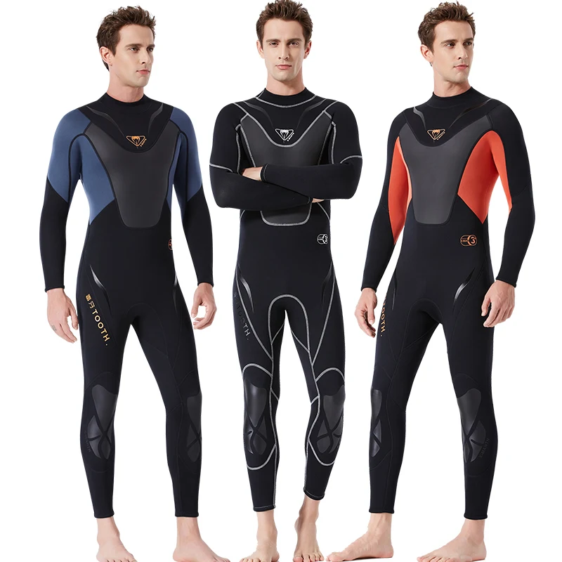 

Diving Suit Nylon Fabric Surfing Snorkeling Clothing Long Sleeve 3mm Neoprene Wetsuit Men, Customer required