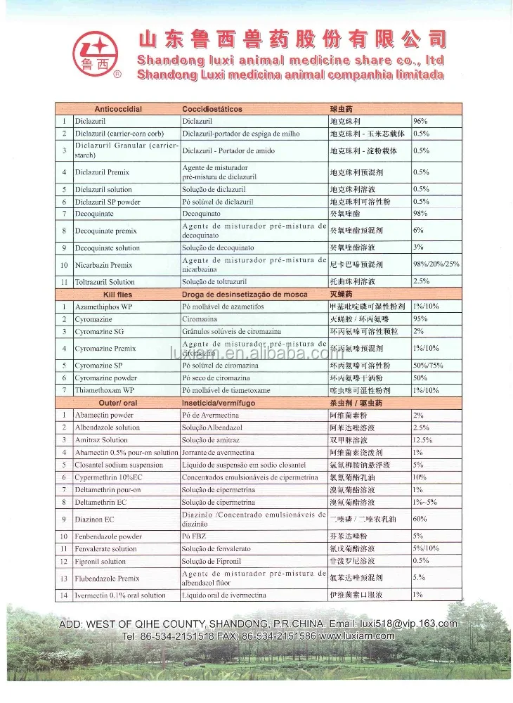 
diclazuril pure for coccidiosis in chicken 