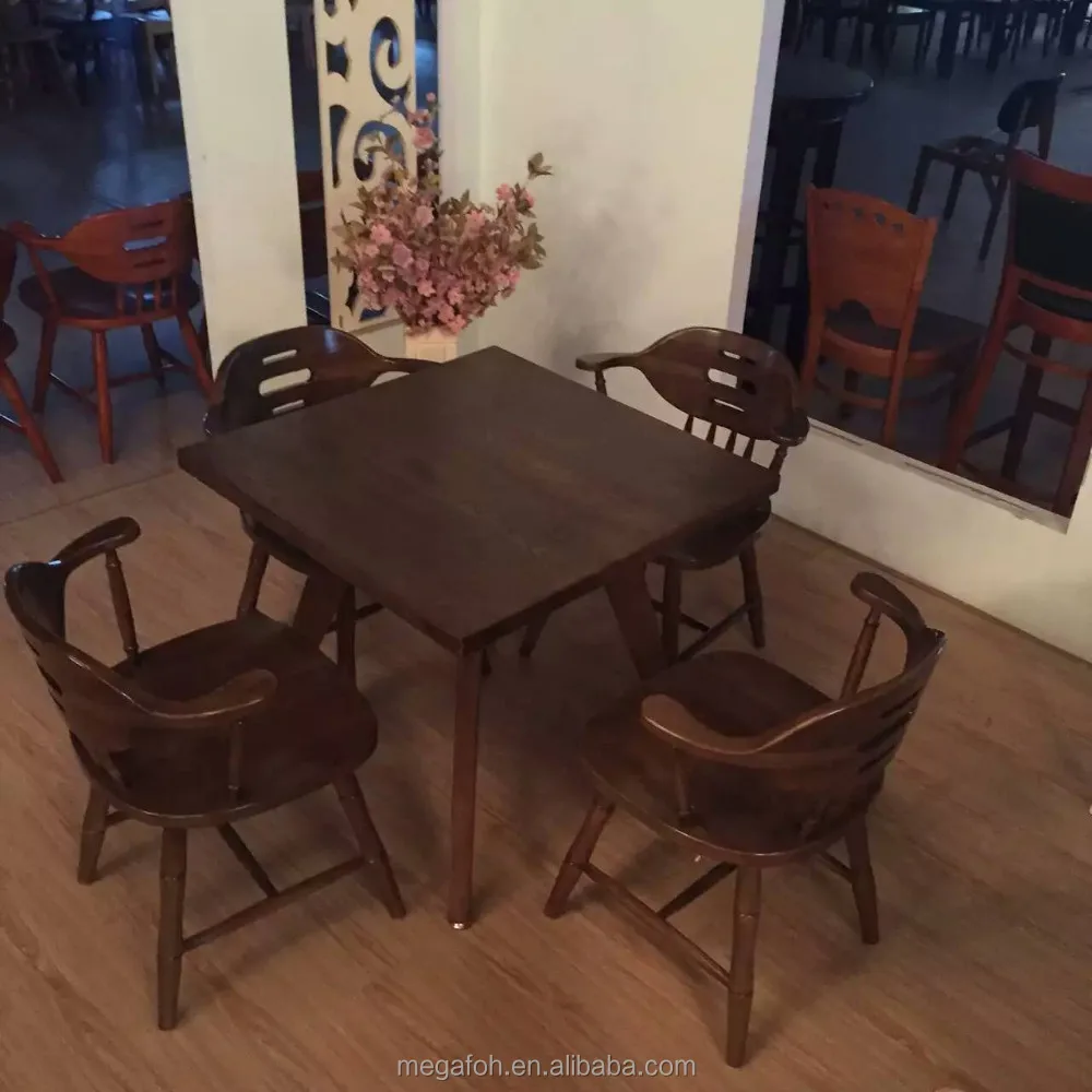 Modern canteen latest restaurant tables and chairs furniture for sale (FOH-WRS30)