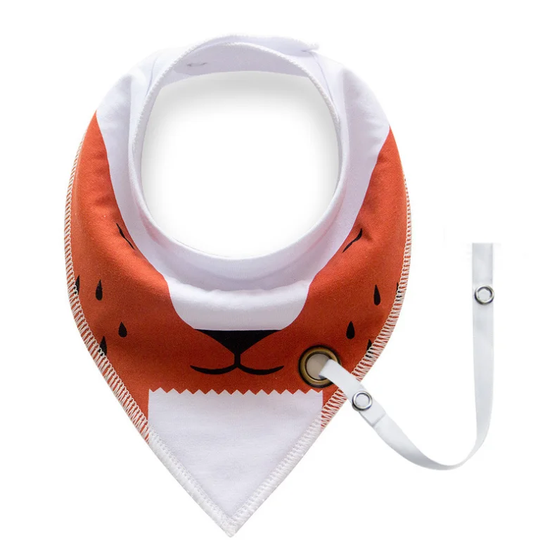 best selling China products premium quality baby towel unisex gift set newborn drooling and teething cartoon baby triangle bibs