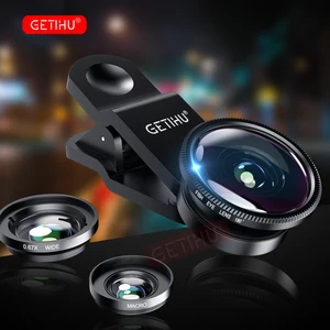 Mobile Phone Lens 3in1 Kit Universal Clip Smartphone Camera Lenses Wide Angle Macro Fish Eye for IPhone 8 X for Samsung