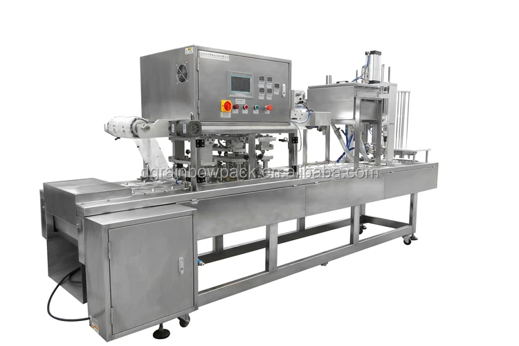 Production Line Automatic Jelly/pudding Cup Filling Sealing Machine
