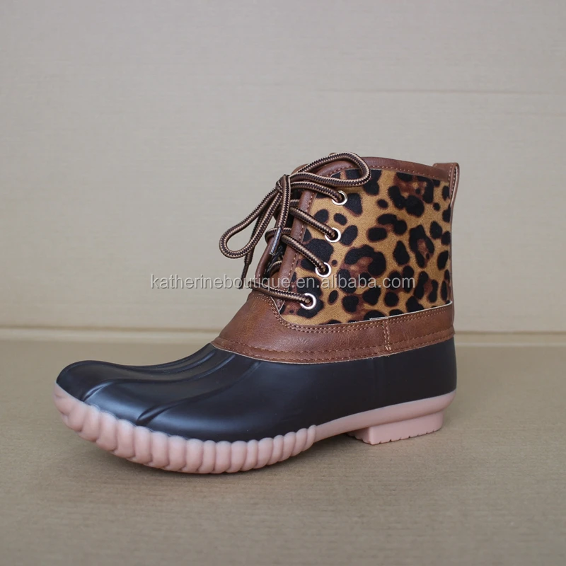 cheetah print duck boots