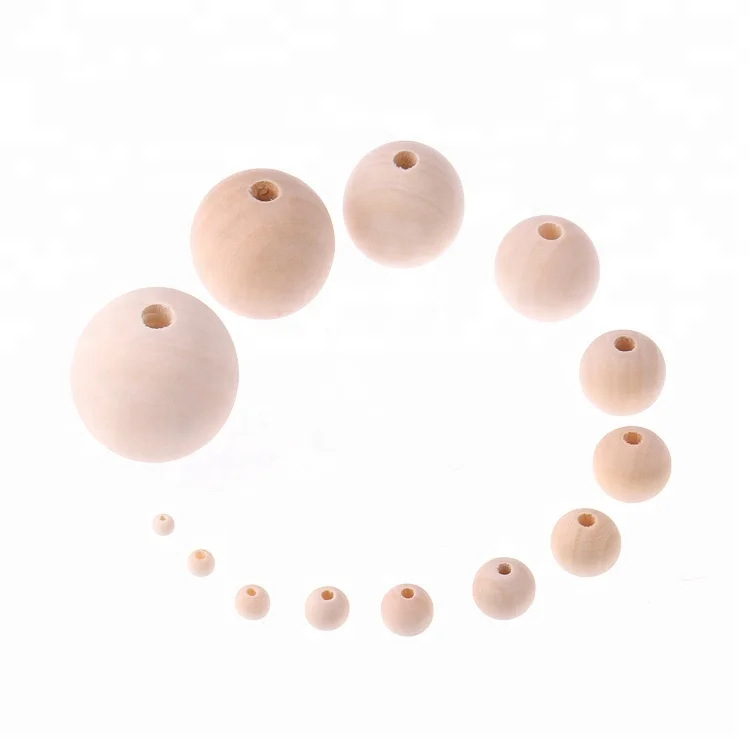 
China suppliers Wholesale 4 mm to 50 mm custom unfinished natural round wood beads For Jewelry Making wooden beads  (60723335543)