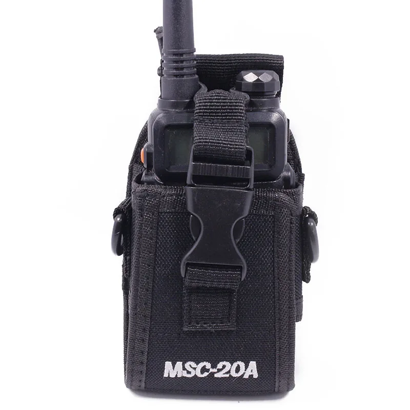 

Walkie talkie Bag Holster MSC-20A Nylon portable Case For Kenwood handy radio BaoFeng UV-5R UV-6R GT-3 BF-888S UV-82 DM-5R plus, Black