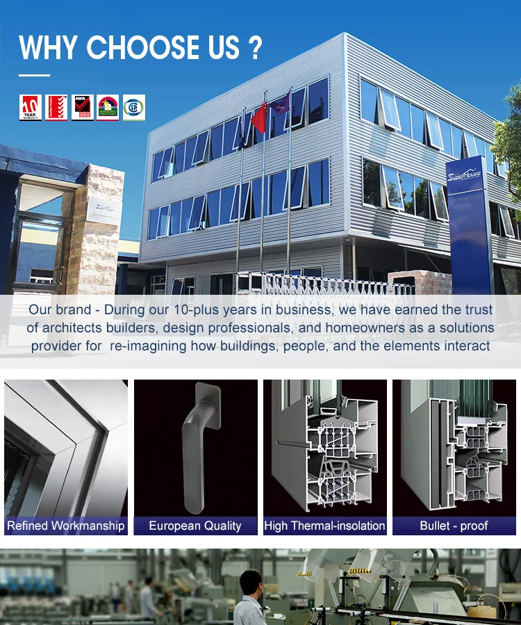 Australia standard,AAMA,Miami-Dade County Approved NOA impact aluminium window