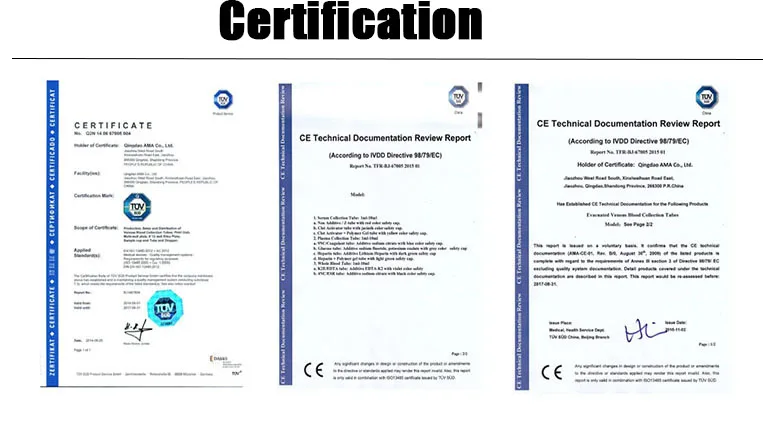 AMA Disposable EDTA vacutainer Vacuum Blood Collection Tube 