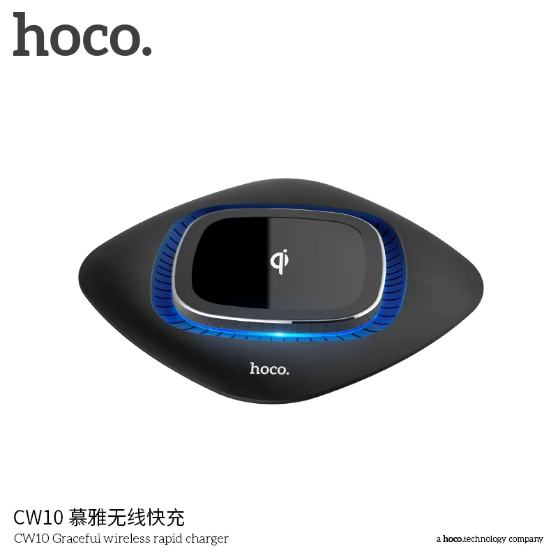Hoco CW10 Table Fast Wireless Charger 10W for Samsung Support iPhone8 / 8 Plus iPhone X 5W Charging