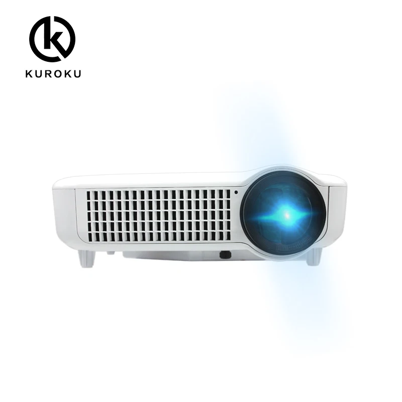

Projector 4000 Lumen Android Wifi Projector For 1080P Led TV Video Projector, White/black