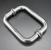 Stainless steel mirror small size interior glass door fancy flush pull handle