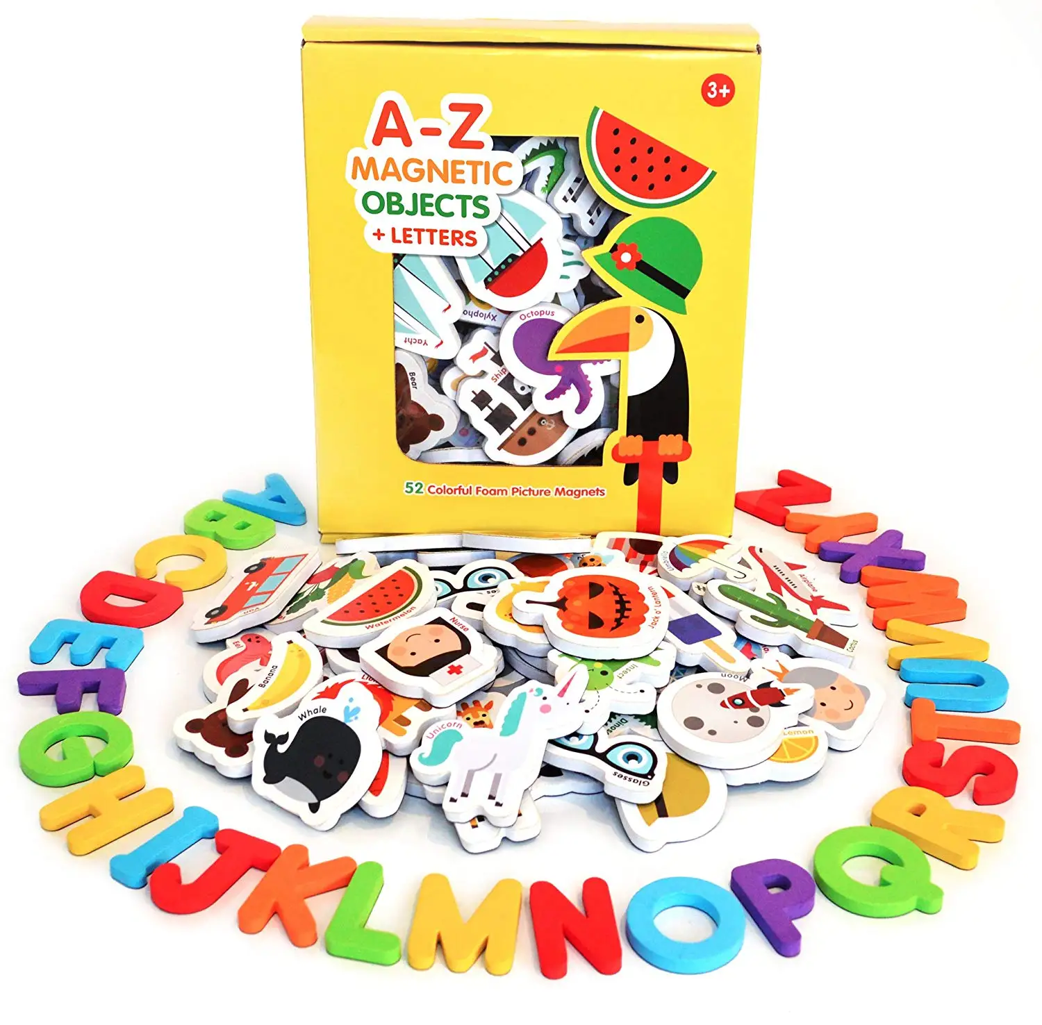 Magnético pequeña letras del alfabeto A-Z Niños Aprendizaje De Juguete De Ortografía 26 un 