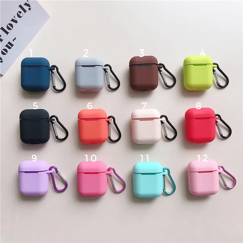 

for airpods silicone case,soft silicone easy carrying for airpods earphone case