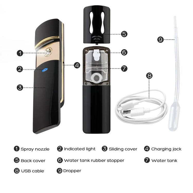 Portable Nano Face and Hair Steamer Handy Mist Machine