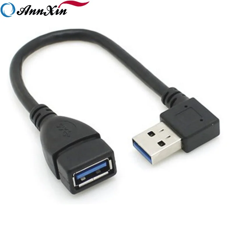 90 degree USB 3.0 Male to Female Adapter cord Extension Cable 20cm