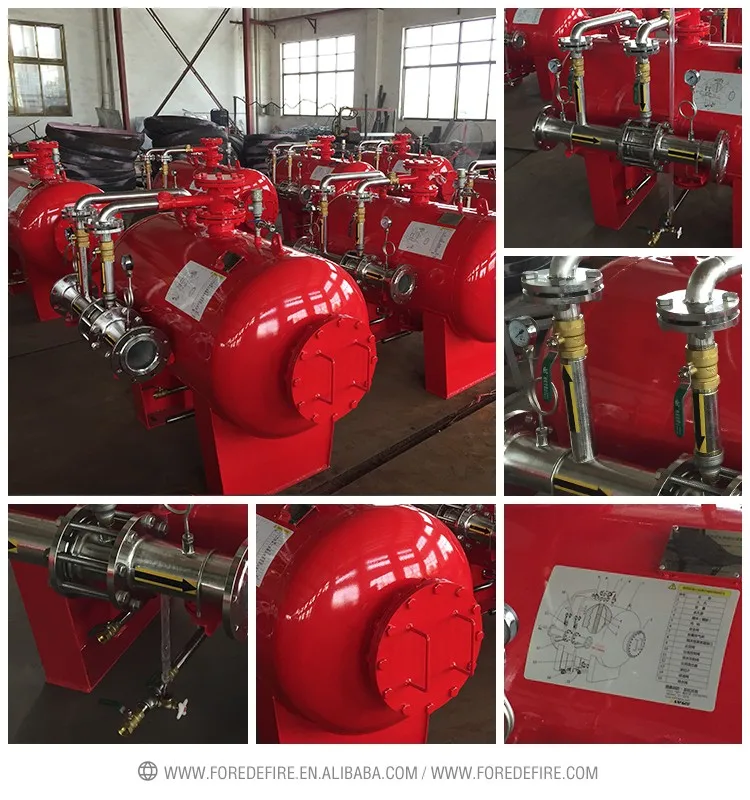 Horizontal Foam Bladder Tank With Stainless Steel Proportioning System