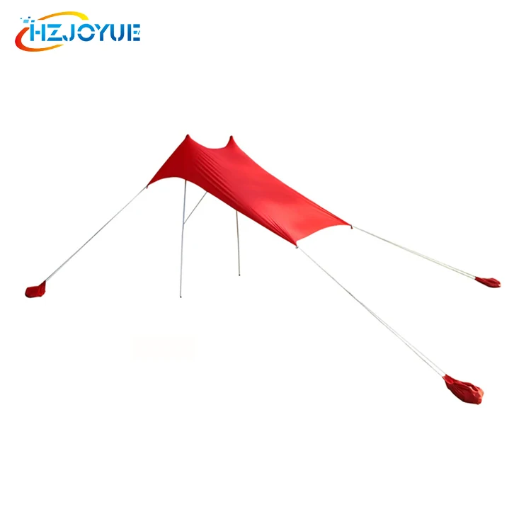 

Portable Sunscreen Sand Free Beach Tent Family Beach Sunshade Lycra Polyester with 2 Poles Large Portable Canopy for Parks, Multi -color for tent