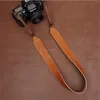 Adjustable custom vegetable genuine leather camera neck strap