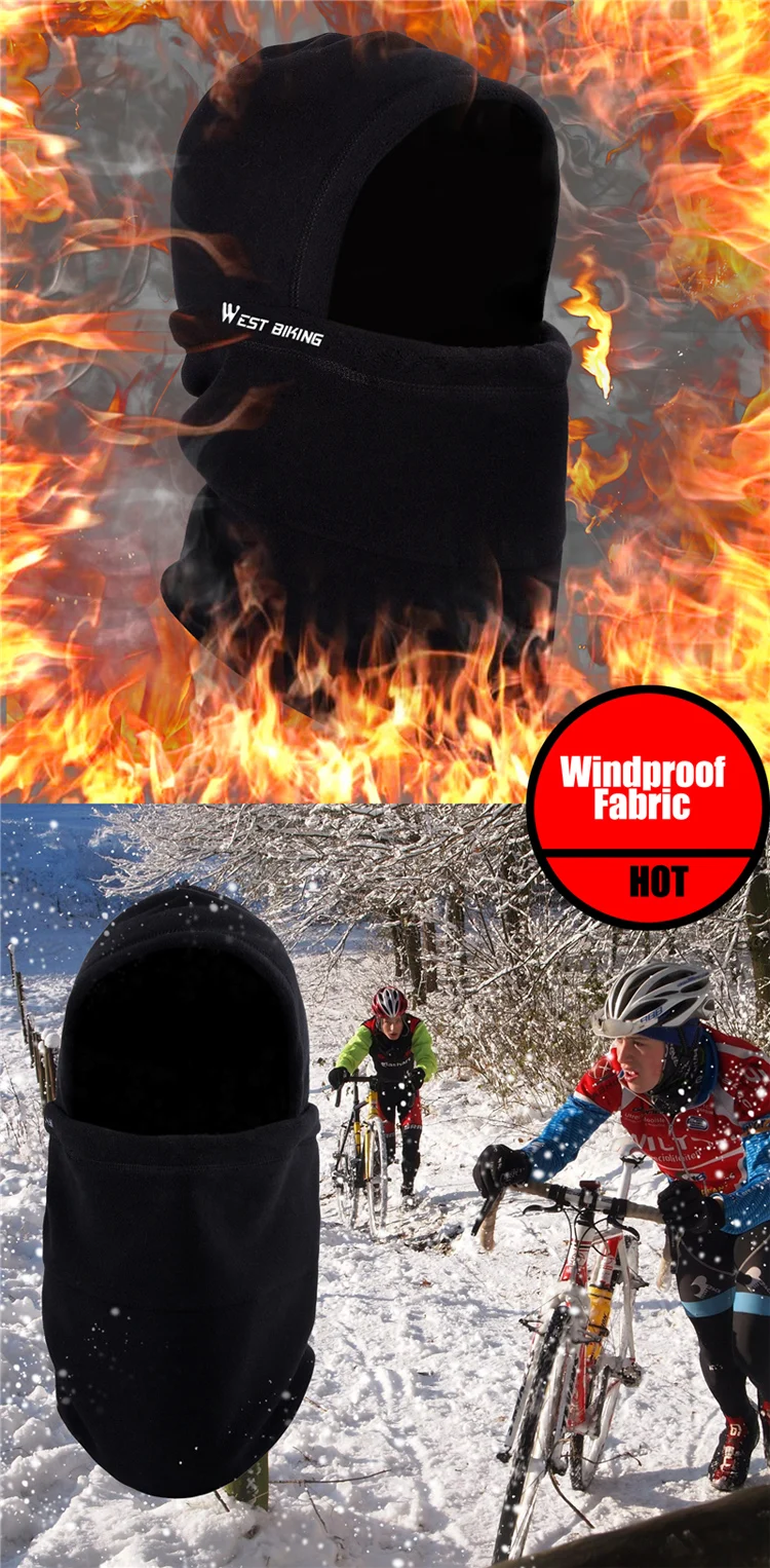 West Biking Warmer Cycling Face Mask Hat Winter Tube Neck Scarf