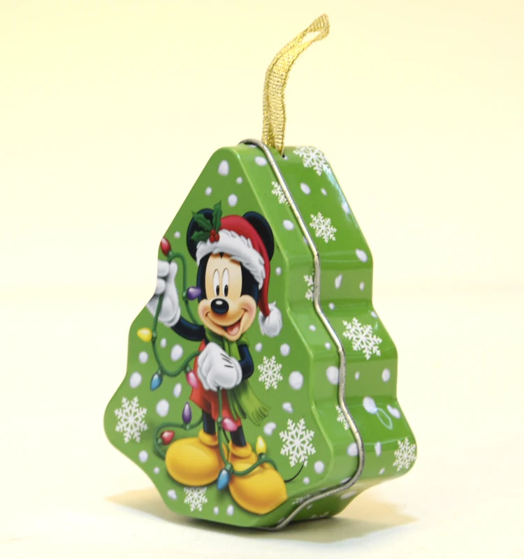 3d Mickey Mouse Pattern Small Tin Box For Christmas Decoration