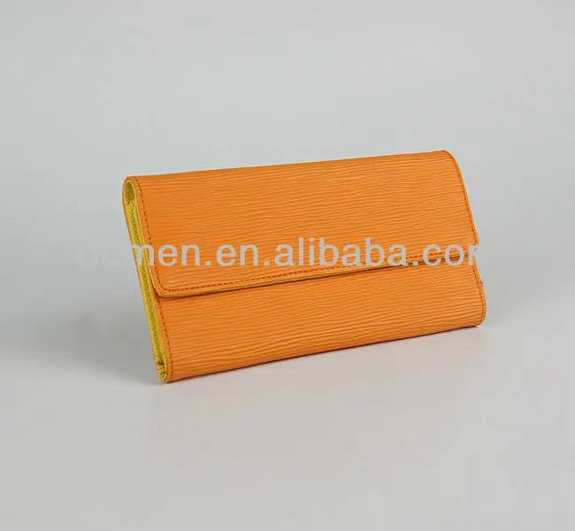 3 раза яркий цвет зубочистка зерна леди длинные стиль бумажник новый оранжевый