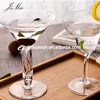 wholesale polycarbonate Unique Shape Unbreakable Plastic Martini wine Glasses with ball stem