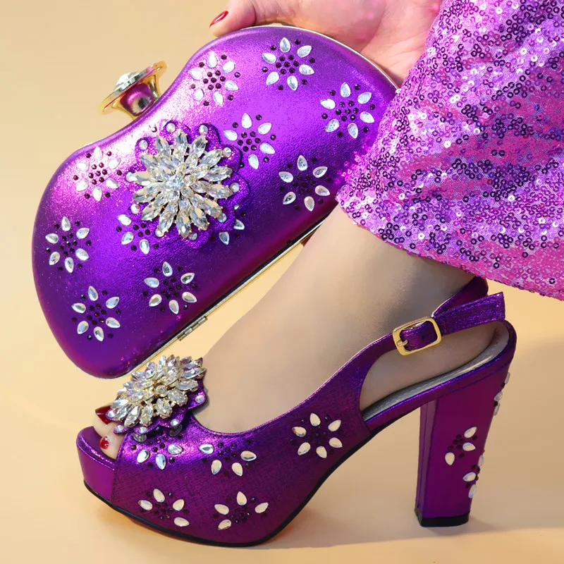 

Rortydream purple handbag sexy shoes woman shoe A233