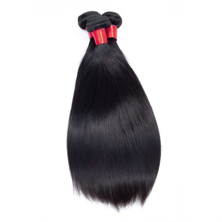 

9A Straight Brazilian Hair Bundles with Closure Unprocessed Virgin Cuticle Aligned Hair Wholesale Brazilian Hair Weave Bundles